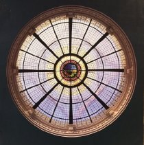 Stained glass dome of  Portsmouth Savings Bank